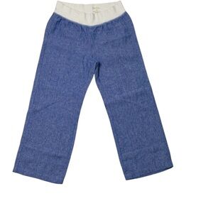 Lilly Pulitzer Blue with White Waistband Palazzo Pants Size Medium